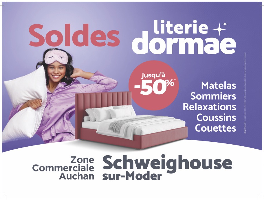 Soldes literie dormae