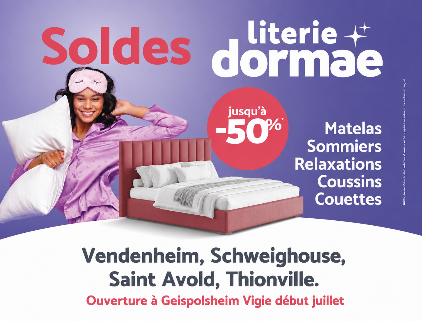 Soldes dormae literie
